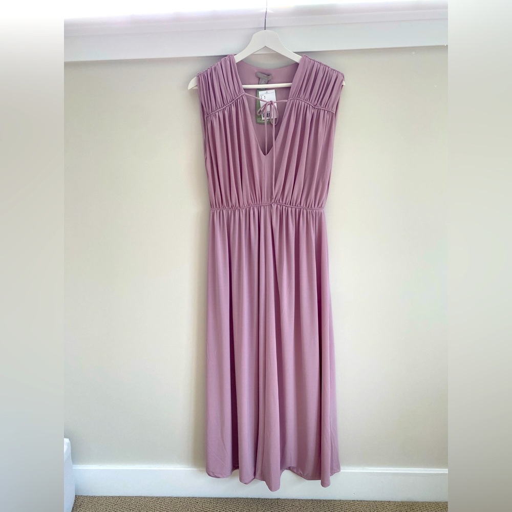 Mauve midi occasion dress